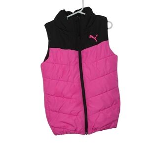 Puma Pink & Blue Puffer Vest  S 7/8